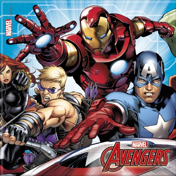 20 Avengers Heroes servietter 33cm