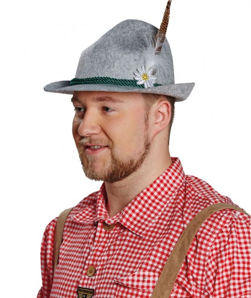 Tradycyjna czapka męska w kolorze szarym