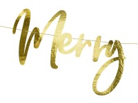 Voorvertoning: DIY Merry Christmas slinger goud 83cm