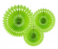 Preview: 3 paper rosettes Kate apple green