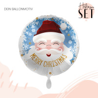 Vorschau: Santa Claus Ballonbouquet-Set mit Heliumbehälter