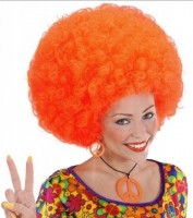 Mega Afro men's wig orange