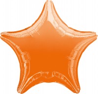 Mousserende stjerne ballon orange