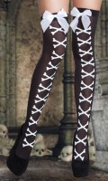 Knee high socks Lady Bone with satin bow