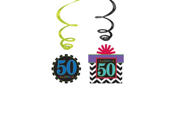 50.Geburtstag Celebration Wirbel Hängedekoration