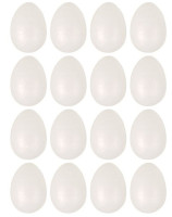 16 Weiße Polystyol Eier zum Basteln 4cm