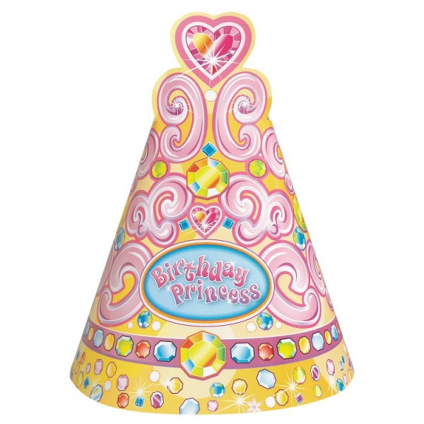 Happy Birthday Princess Marie Party Hat 8 sztuk