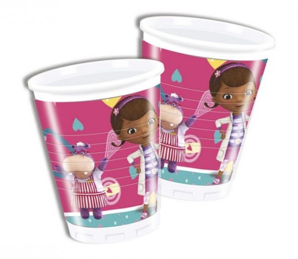 8 Doc McStuffins Animal World plastic cups 200ml