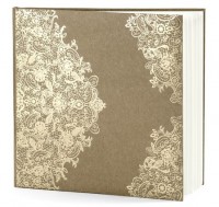 Vista previa: Libro de visitas Golden Boho Patterns 21 x 19,7cm