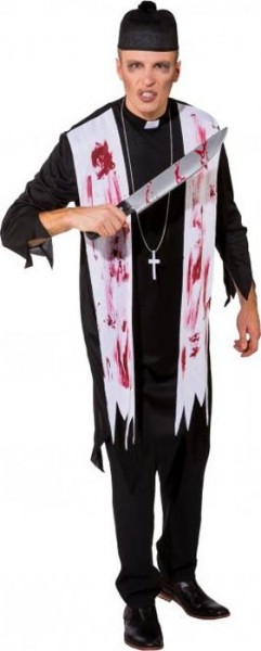 Disfraz de sacerdote Peter Killer para hombre