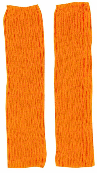 Leg warmers for women neon orange long