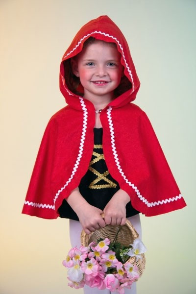 Capa de Caperucita Roja para niña