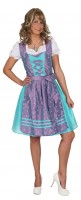Preview: Purple-turquoise dirndl Vroni