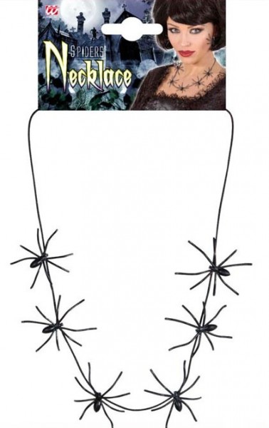 Halskette Spinnen Schwarz 60cm