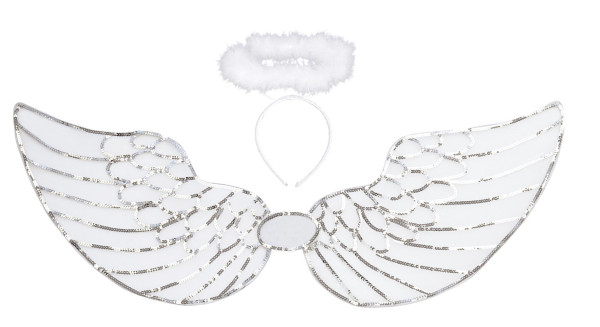 Angel costume accessory set with sequins