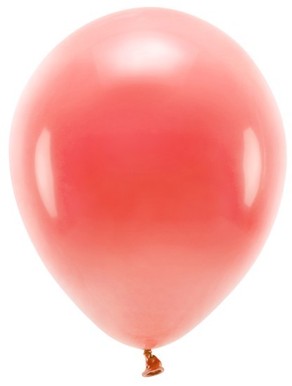 100 Eco Pastell Ballons hellrot 30cm