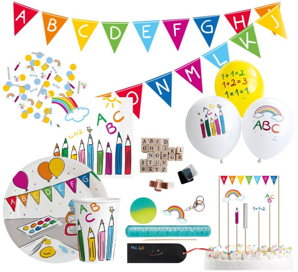 My first day of school party package 55 pieces