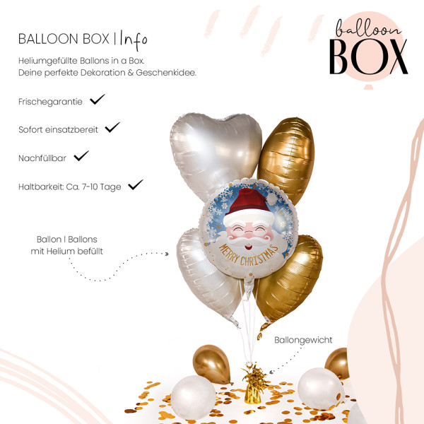 Heliumballon in der Box Santa Merry Christmas 3