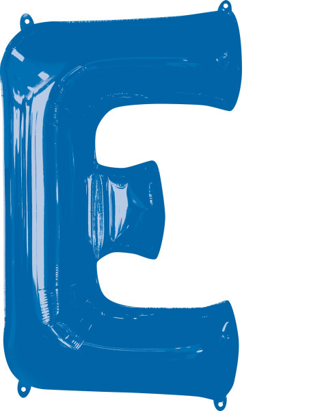 Balon foliowy litera E niebieski XL 86 cm