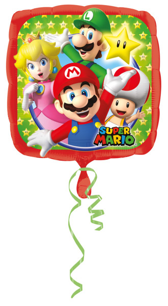 Folieballon Super Mario Family Square