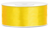 25m satin ribbon yellow 25mm wide