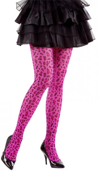 Pink leopard tights