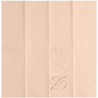 Oversigt: 25-års fødselsdag 10 servietter Elegant blush roseguld