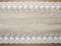 Aperçu: Tissu dentelle pré de fleurs 9m x 45cm