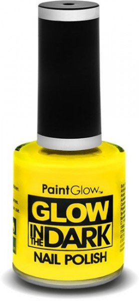 Glow in the dark yellow nail polish