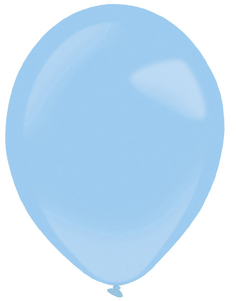 50 globos de látex azul pastel 27,5cm
