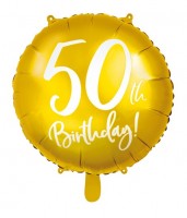Vorschau: Glossy 50th Birthday Folienballon 45cm