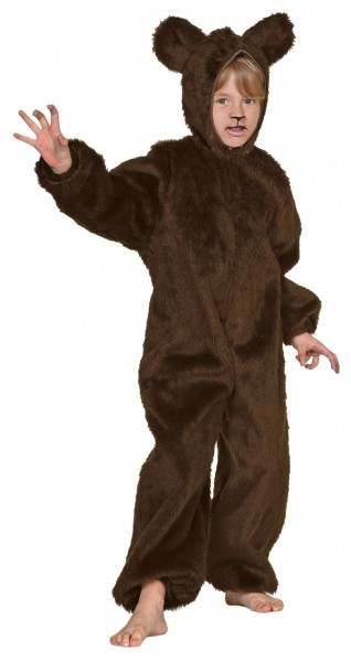 Fluffy bear children's plush costume