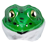 Mascherina dei bambini della rana verde
