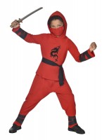 Vorschau: Rotes Ninja Kinderkostüm Drache