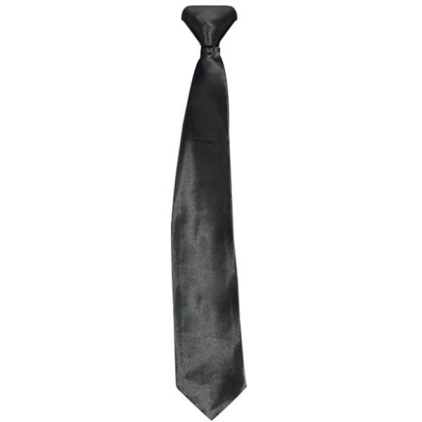 Schwarze Krawatte zum Anklipsen