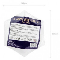 Aperçu: 6 assiettes en papier party night blanc 12,5 cm