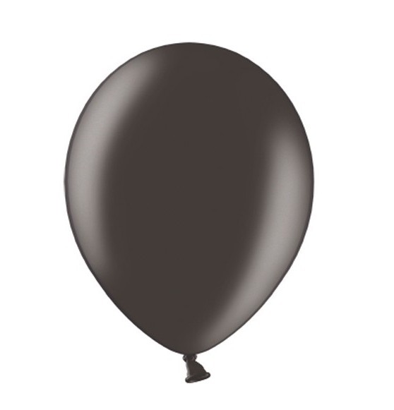 100 Balonów Lateksowych Metaliczny Czarny 25 cm