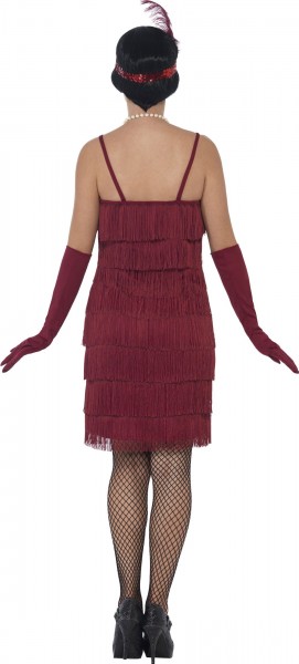 Sukienka z frędzlami Funky 20s w kolorze bordowym