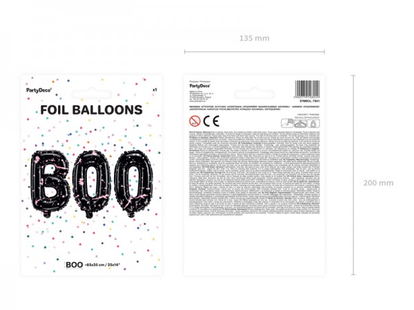 Boo Town Schriftzug Folienballon 65 x 35cm 6