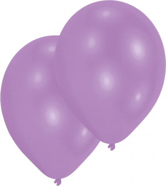 Set of 10 purple balloons 27.5 cm