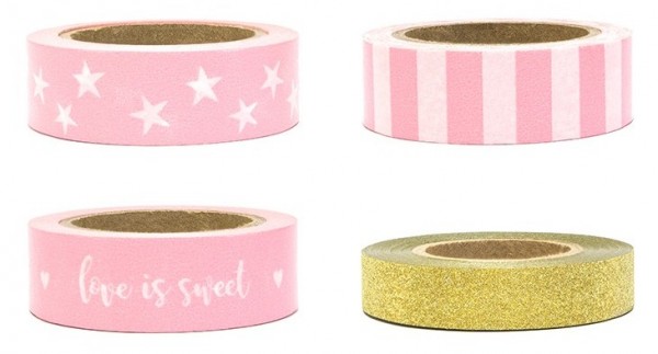 4 Love is sweet Washi Tapes 10m