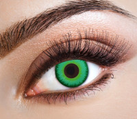Green annual contact lenses