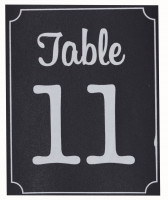 12 starych etykiet z numerami stołu marzeń