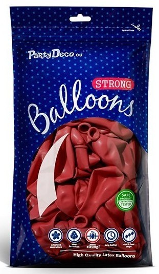 10 Partystar Luftballons rot 30cm