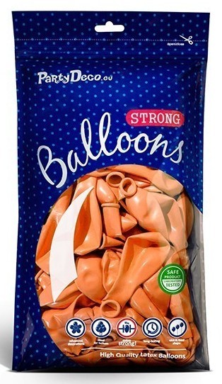 10 Partystar metallic Ballons orange 27cm 2