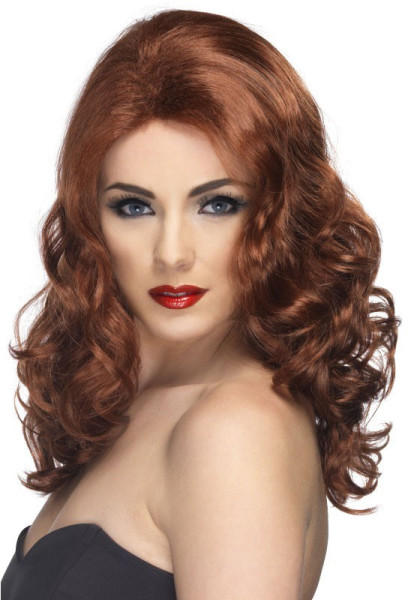 Rödbrun skönhet kvinnors peruk