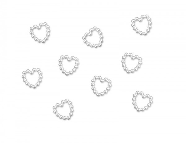 50 hearts made of pearls sprinkle decoration 1cm 2