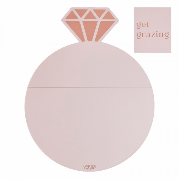 Servierplatte Diamond roségold 50 x 39cm