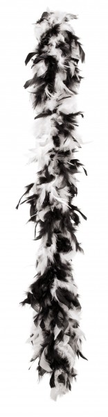 Black white Halloween feather boa