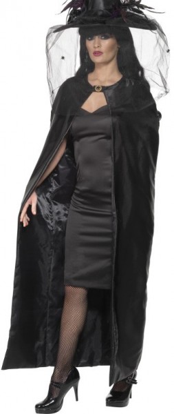 Mysterious witch cape in black